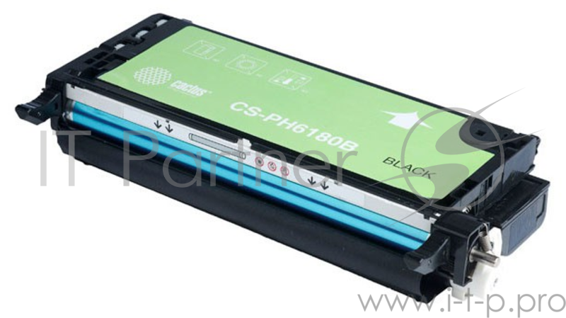 Тонер Картридж Cactus CS-PH6180B (113R00726) черный для Xerox Phaser 6180 6180 mfp (8000стр.)