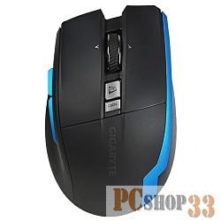 Мышь Мышь Gigabyte AIRE M93 ICE Black-Blue USB {Wireless 2.4GHz, 1200/2000 DPI, 2100mAh NiMH battery}GM-M93ICE