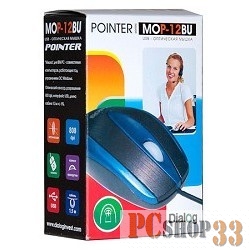 Мышь Мышь MOP-12BU Dialog Pointer Laser - 3 кнопки + ролик прокрутки, USB