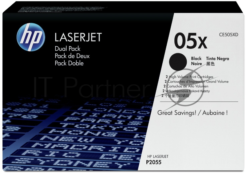 Расходные материалы HP CE505XD Картридж ,Black{LJ P2055, Black, (2 x 6500 стр)}