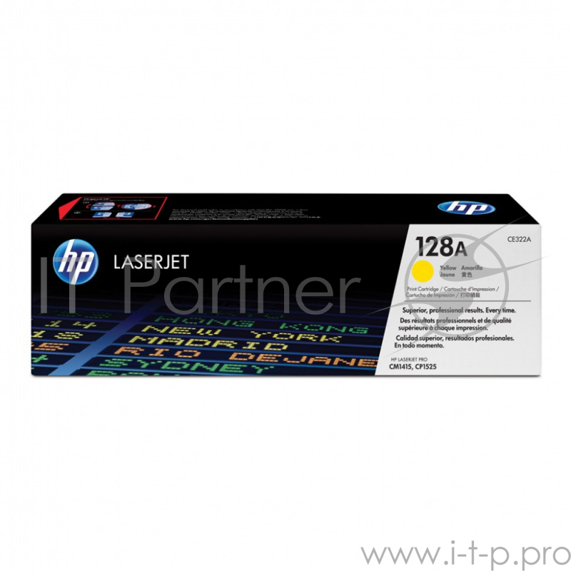 Тонер-картридж HP CE322A 128A желтый для CLJ Pro CM1415FN/CM1415FNW/CP1525N/CP1 1300 стр.