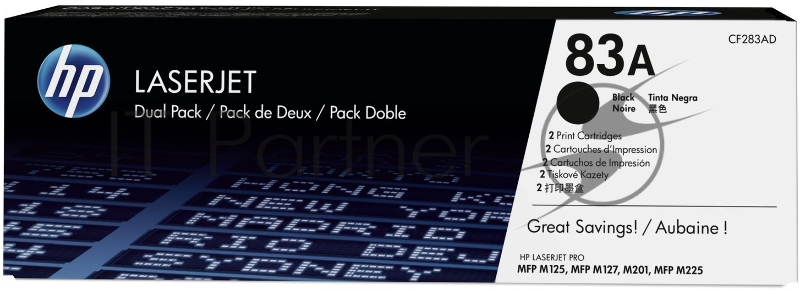 Тонер Картридж HP 83A CF283A черный для HP LJ Pro M125nw/M127fw (1500стр.)