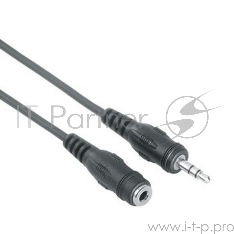 Кабель-удлинитель аудио Hama H-48910 Jack 3.5 (m)/Jack 3.5 (f) 2.5м. черный (00048910)