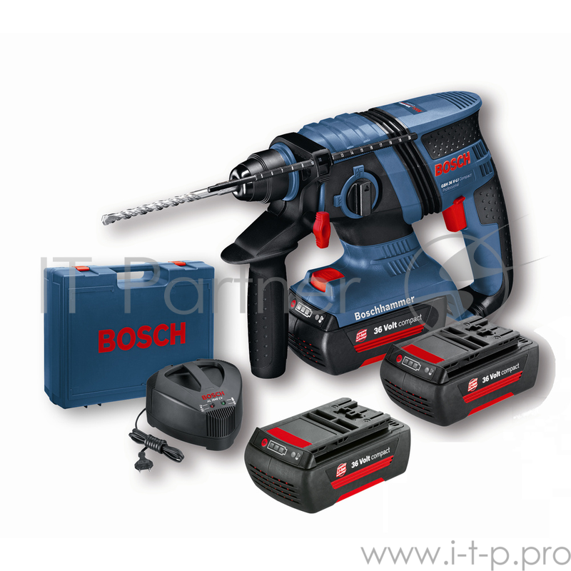 Перфоратор Bosch GBH 36 V-Li-C Перфоратор аккумуляторный SDS-plus 0611903R02 {36 В, 1,8 Дж, 2,9кг, 2акк.Li-ion.1.3Ач, 3реж, кейс}