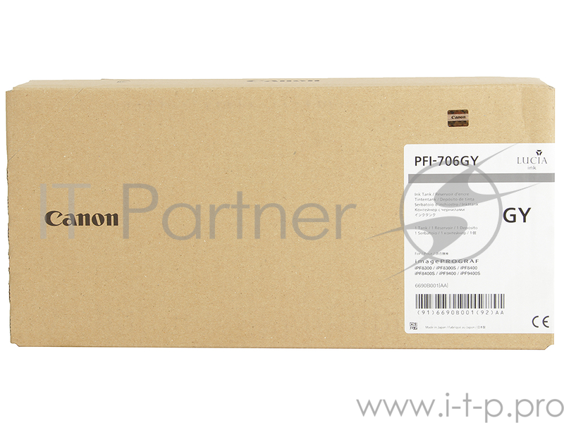 Картридж струйный Canon PFI-706 GY серый для iPF8300S/8400/9400S/9400 (6690B001)