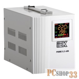 Стабилизаторы напряжения Iek IVS31-1-00500 Стабилизатор напряжения переносной серии Prime 0,5 кВА IEK