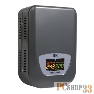 Стабилизаторы напряжения Iek IVS12-1-03500 Стабилизатор напряжения настенный серии Shift 3,5 кВА IEK