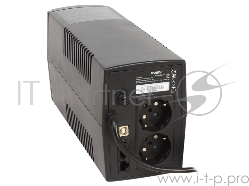 ИБП SVEN Источник бесперебойного питания Pro 650 (LCD, USB) SV-013844