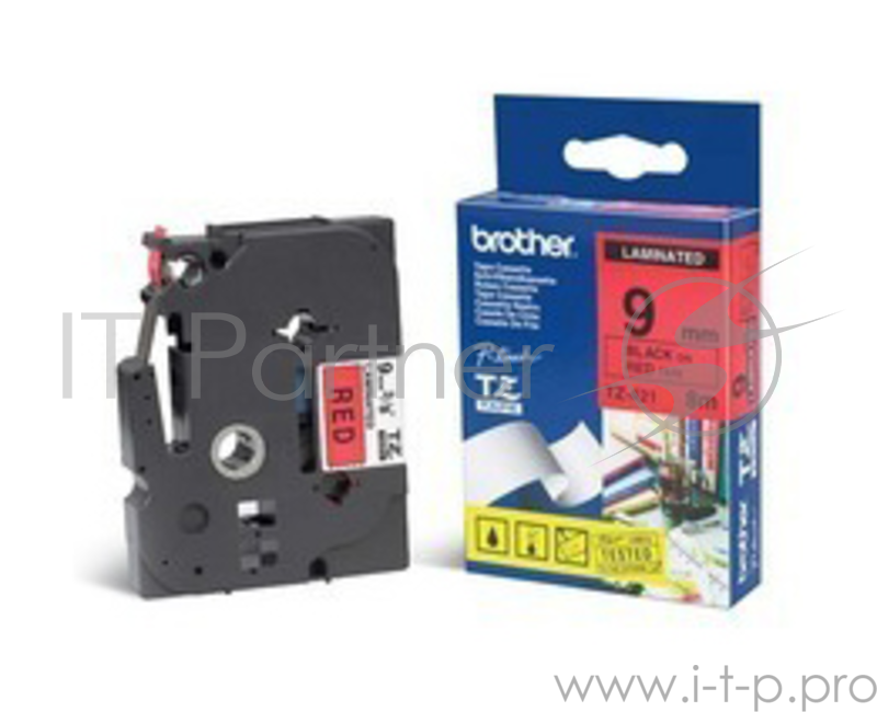 Наклейка ламинированная TZ-E421 (9 мм черн/красн,TZ-421)