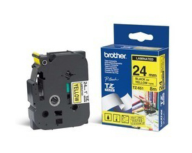 Наклейка ламинированная Brother TZe-651 (24 мм черн/желт,TZ-651)