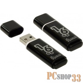 Носитель информации Smartbuy USB Drive 16Gb Glossy series Black SB16GBGS-K