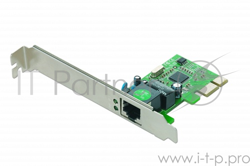 Сетевой адаптер Ethernet Gembird NIC-GX1 1000/100/10, PCI-express, чипсет RTL8111C