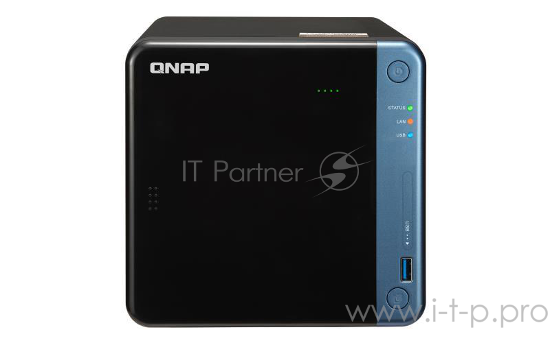 Сетевое хранилище без дисков SMB QNAP TS-453Be-4G NAS, 4-tray w/o HDD. 2xHDMI-port. Quadcore Celeron J3455 1.5-2.3 GHz, 4GB DDR3L (1 x 4GB) up to 8GB, 2xGigabit LAN, Optional 10 Gigabit LAN, 5 x USB 3.0