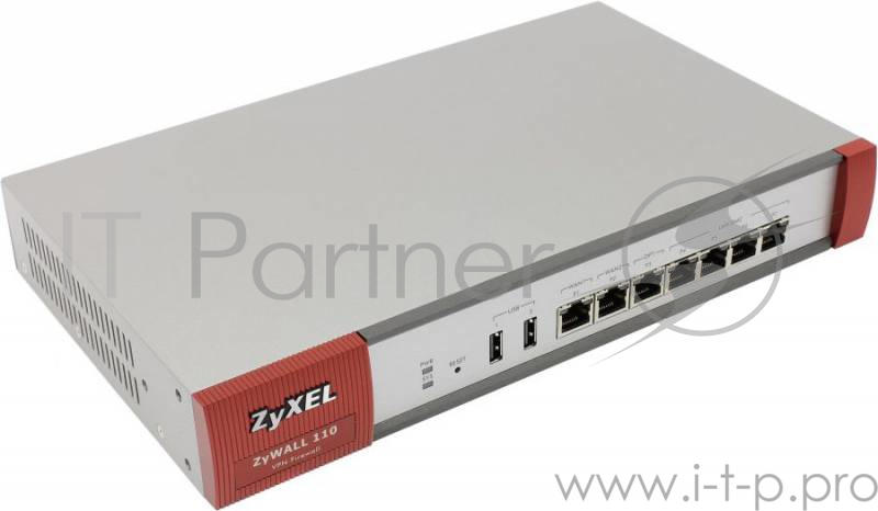 Сетевое оборудование ZyXEL ZyWALL 110 Межсетевой экран с двумя WAN-интерфейсами, одним универсальным интерфейсом и поддержкой 3G