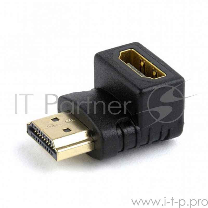 Переходник Cablexpert Переходник HDMI-HDMI 19F/19M, угловой соединитель 90 градусов, золотые разъемы (A-HDMI90-FML)