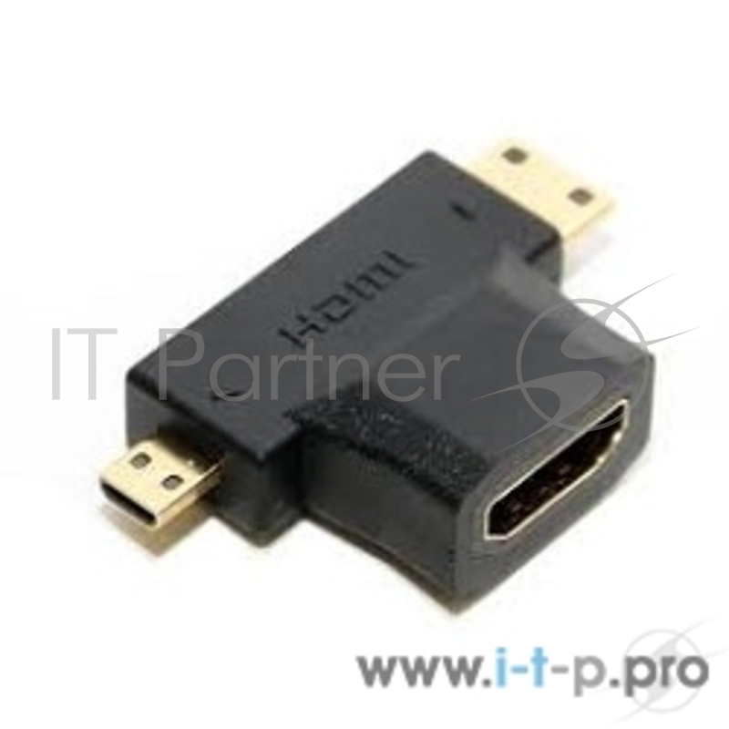 Переходник 5bites HH1805FM-T Переходник HDMI F / mini + micro HDMI M