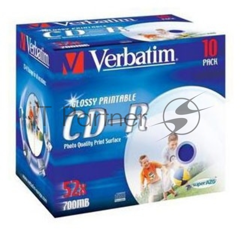 Диск Verbatim Диски CD-R Printable Surface, 700Mb 80 min 52-x (Jewel Case, 10шт.) 43325