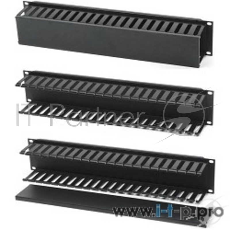 Монтажное оборудование Hyperline CM-1U-PL-COV Кабельный организатор с пластиковыми кольцами и крышкой, 19