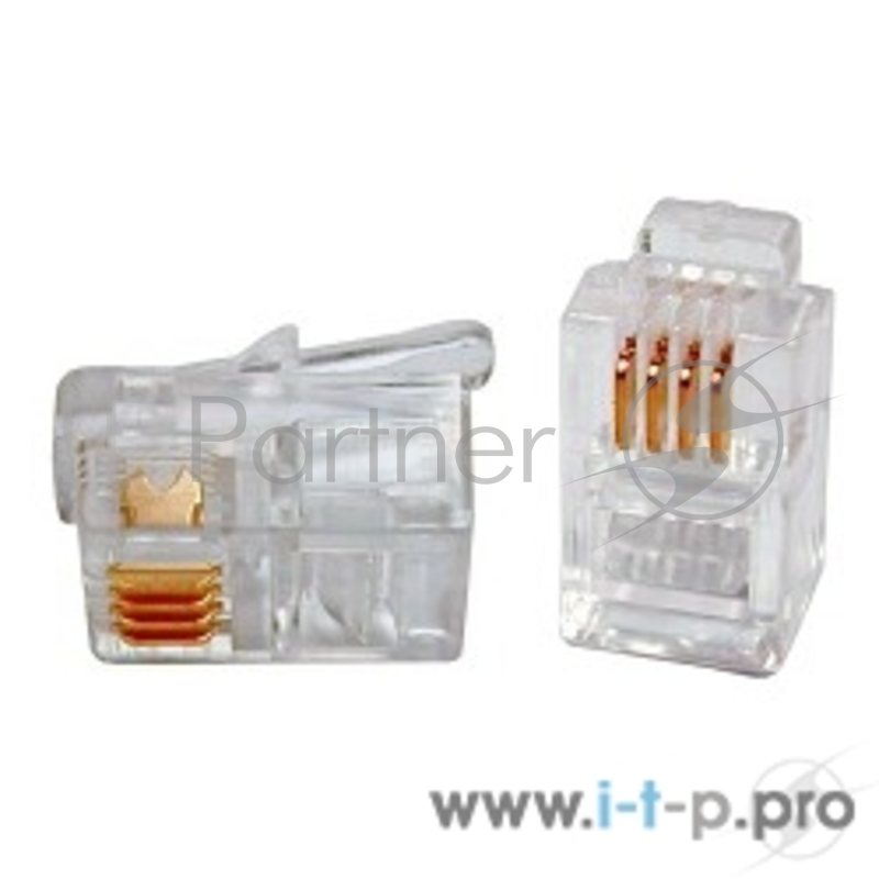 Коннектор Gembird коннектор телефонный RJ11 6P4C (100 шт. в уп.!!!)