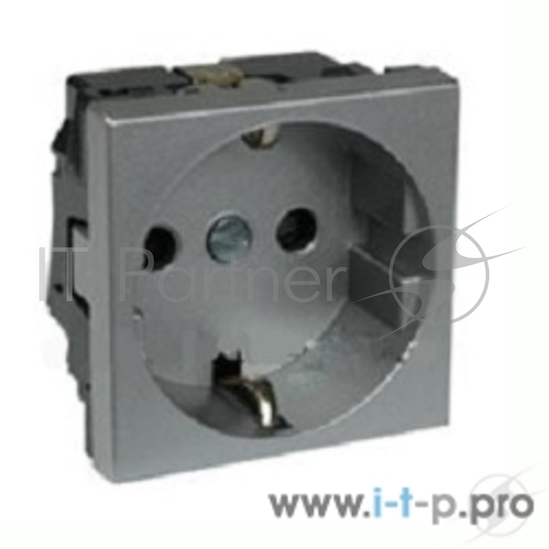 Аксессуары Legrand 79213 РОЗЕТКА ПРОСТАЯ ДЛЯ ВСЕХ ТИПОВ СУППОРТОВ - ПРОГРАММА MOSAIC - НЕМЕЦКИЙ СТАНДАРТ - 2К+3 ПРАВАЯ- 2 МОДУЛЯ - АЛЮМИНИЙ