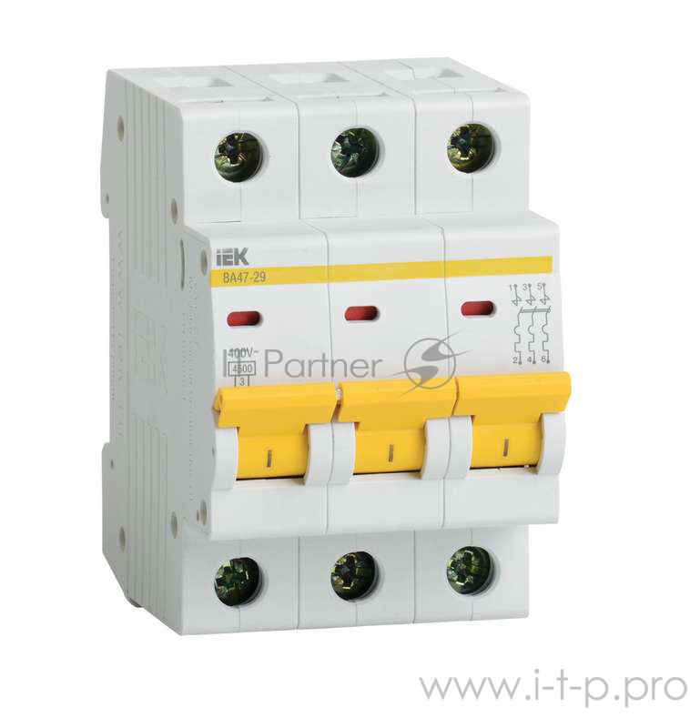 Авт. выкл. Iek MVA20-3-006-C ВА47-29 3Р 6А 4,5кА х-ка С ИЭК