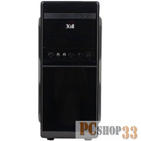 Корпус 3Cott 3C-ATX-J162, Black, ATX, блок питания 450 Вт, выходы USB 2.0x2, Audio+Mic, материал шасси класса A, SPCC толщиной 0.5mm