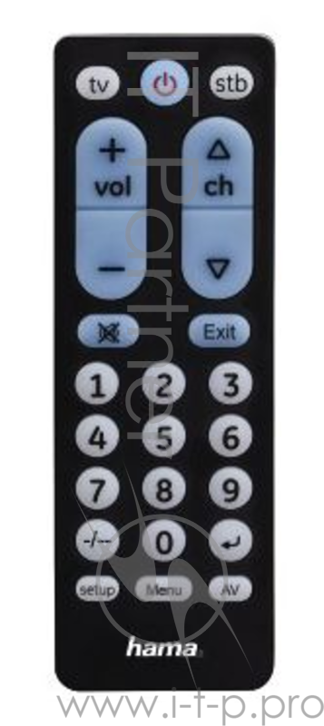 Универсальный пульт Hama Big Zapper черный