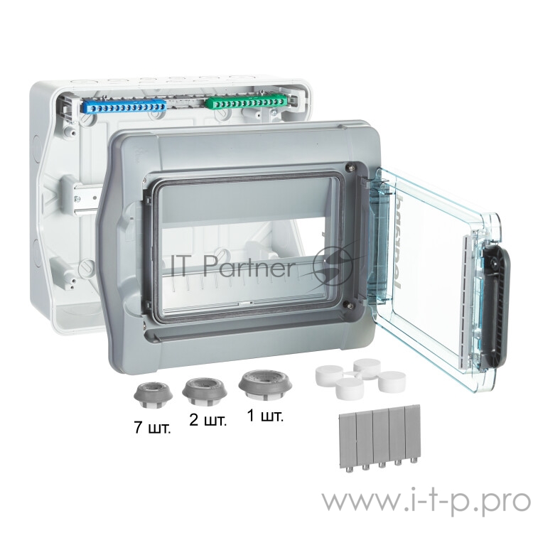 LEGRAND Щитовое оборудование, шкафная продукция Legrand (601981) {Шкаф Plexo с DIN рейкой на 12М (1х12)}