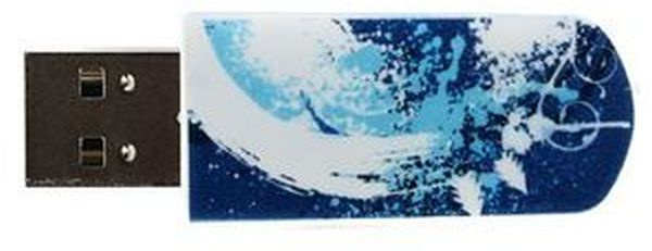 Флеш Диск Verbatim 16Gb Mini Graffiti Edition 49412 USB2.0 синий/рисунок