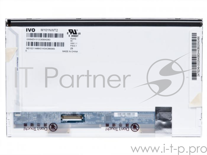 Матрица 10.1 Glare M101NWT2 R1, WSVGA 1024x600, 40L, cветодиодная (LED), Chi Mei