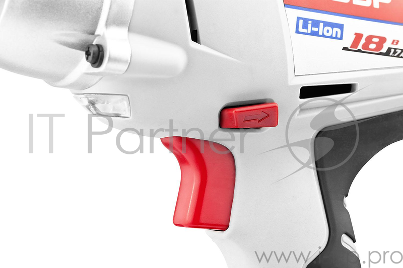 Дрель, Шуруповерт ЗУБР ЗГУА-18-Ли К Гайковерт аккумуляторный ЗГУА-18-Ли К { Li-Ion АКБ, БЗУ 1 час, индикатор остаточ заряда 180Нм, 1,7А/ч, квадрат 1/2