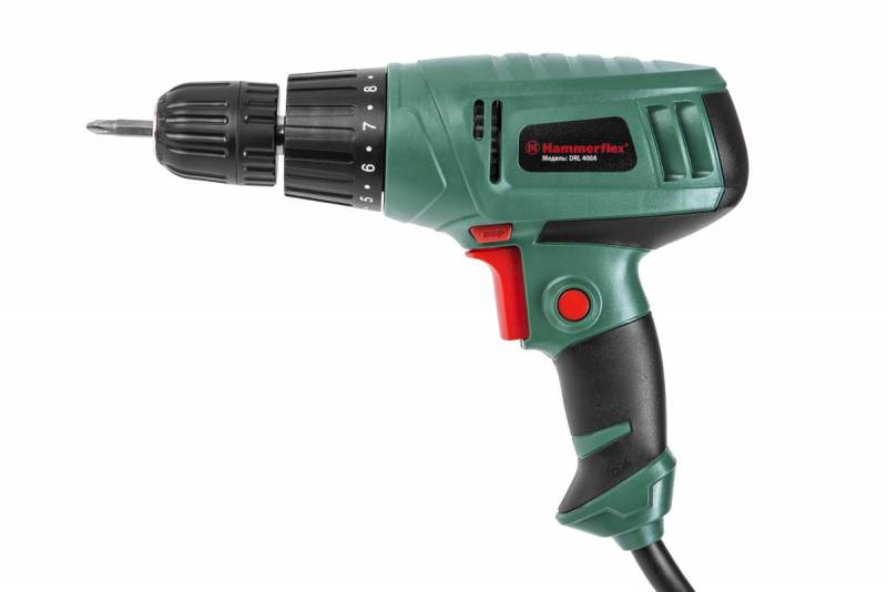 Дрель, Шуруповерт Hammer Flex DRL400A Дрель-шуруповерт 59315 {280Вт 10мм 0-750об/мин реверс 22Нм}