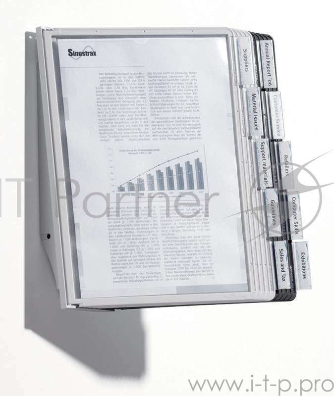 Дисплейная система Durable Sherpa 563122 настенная модуль/10 панелей/10 табуляторов