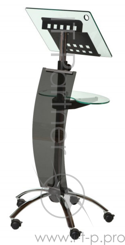 Пюпитр для выступлений Rocada Forum 3070 металл/закаленное стекло на роликах регулировка высоты