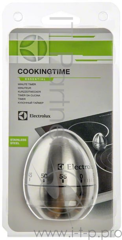 Electrolux E4KTAT01 Таймер механический кухонный в форме яйца из нерж сталиТаймер механический кухонный в форме яйца из нерж стали
