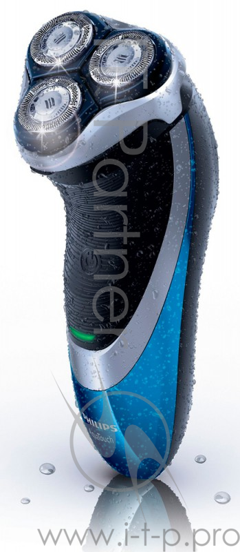Бритва роторная Philips AT890 черный/синий