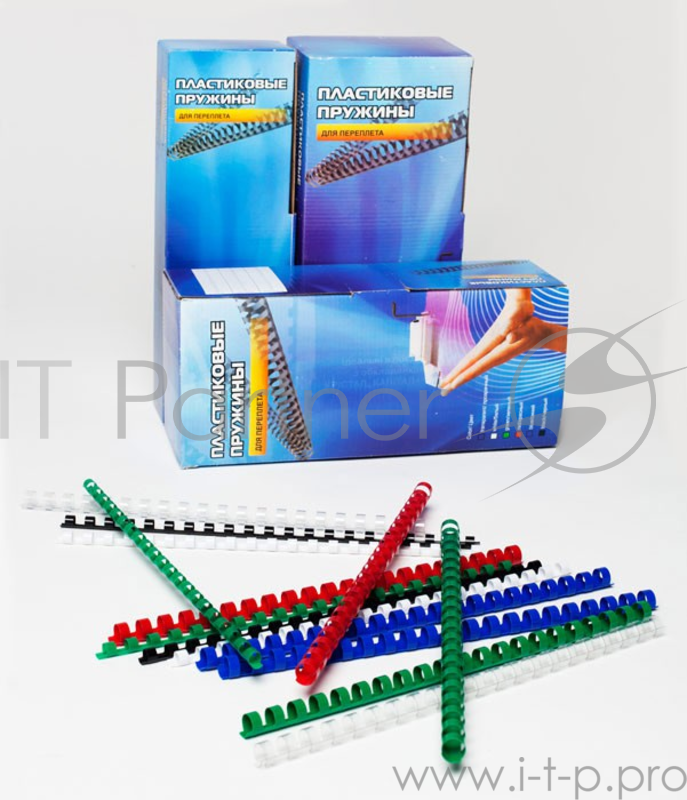 Пружины для переплета пластиковые Office Kit 19мм (на 131-170 листов) белый (100шт) (BP2061)