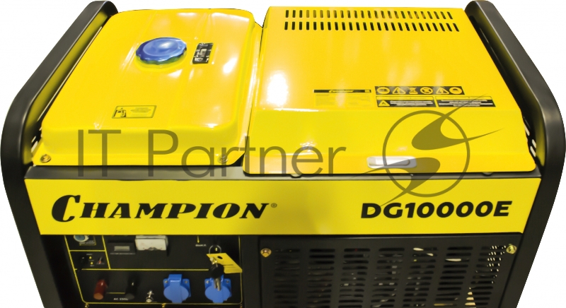 Дизельный генератор CHAMPION DG10000E 10/11кВт 17лс 25л 170кг эл.старт счетчик