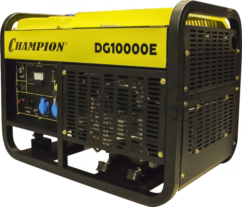 Дизельный генератор CHAMPION DG10000E 10/11кВт 17лс 25л 170кг эл.старт счетчик