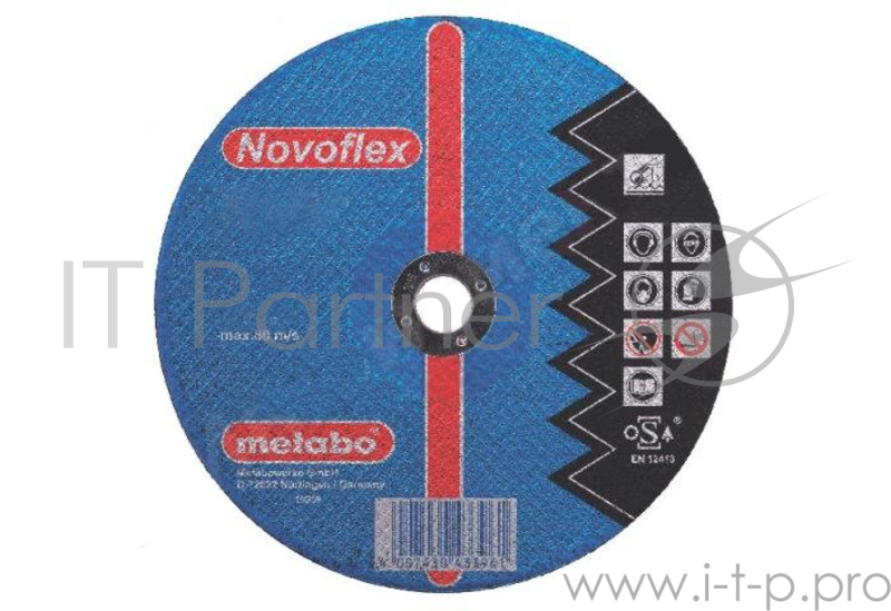 Диски отрезные, пильные, шлифовальные Metabo 616452000 Круг отр сталь Novoflex 230x3,0 прямой А30