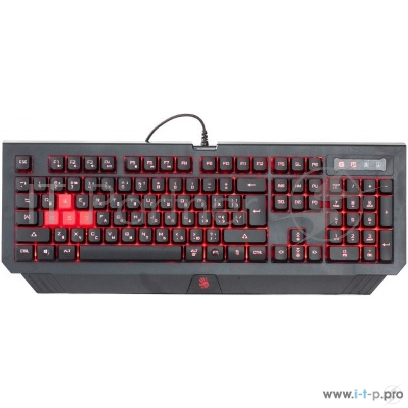 Клавиатура A4 Bloody B125 черный USB Multimedia Gamer LED