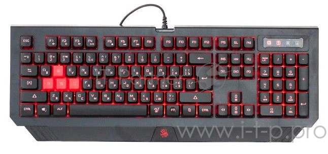Клавиатура A4 Bloody B125 черный USB Multimedia Gamer LED