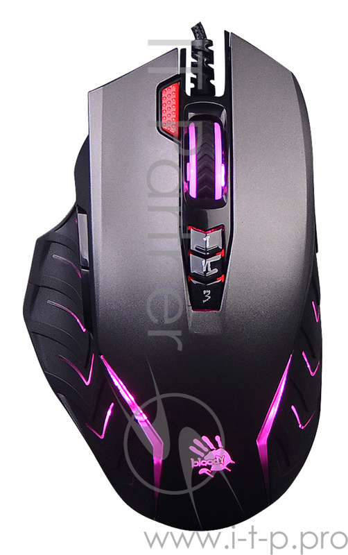 Мышь A4 Bloody J95 серый оптическая (5000dpi) USB2.0 игровая (8but)