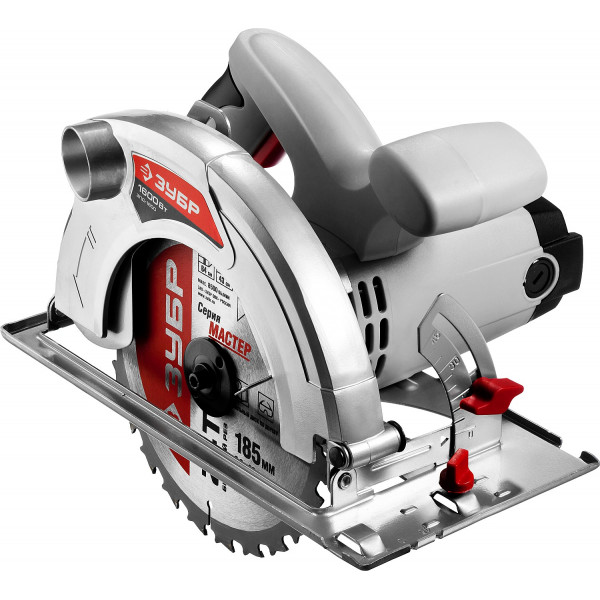 Пила ЗУБР Пила циркулярная ЗПД-1600 { пропил 90°-64мм 45°-43мм, 185 x 20мм, 4500об/мин, 1600Вт }