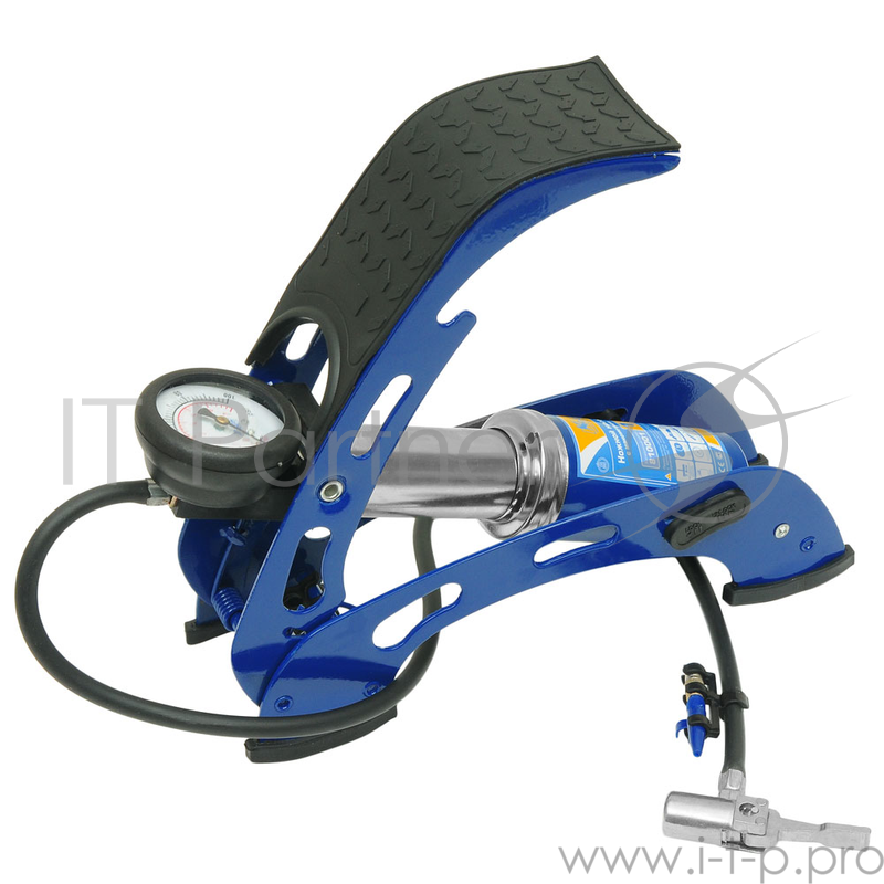 Насос KRAFT КТ 810000 ножной с манометром 1 цилиндр с простой сумкой
