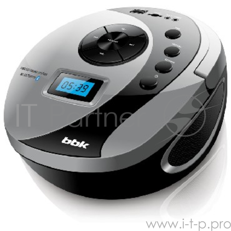Аудиомагнитола BBK BS10BT черный/серый