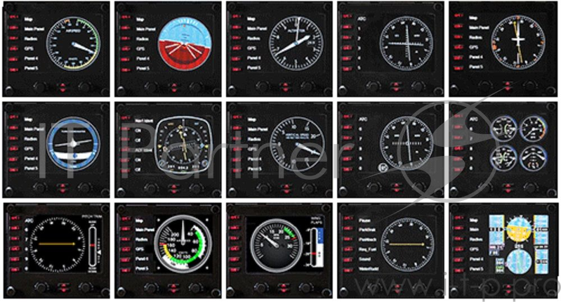 Контроллер игровой Logitech G Saitek Pro Flight Instrument Panel (приборная панель с ЖК-дисплеем для авиасимуляторов)