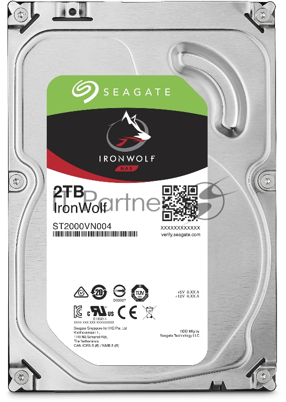 Жесткий диск 2TB Seagate Ironwolf (ST2000VN004) {SATA 6.0Gb/s, 5900 rpm, 64mb buffer, 3.5