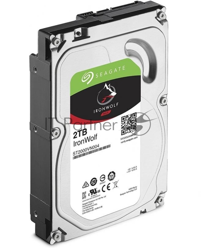 Жесткий диск 2TB Seagate Ironwolf (ST2000VN004) {SATA 6.0Gb/s, 5900 rpm, 64mb buffer, 3.5