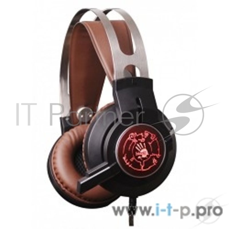 Наушники с микрофоном A4 Bloody G430 черный/коричневый 2.2м мониторы оголовье